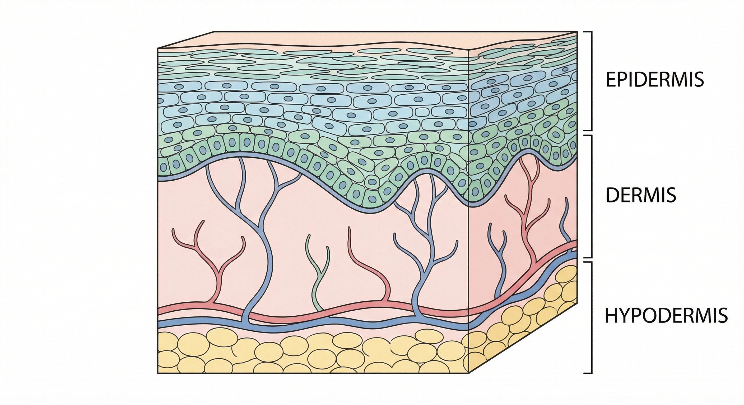 Skin anatomy diagram